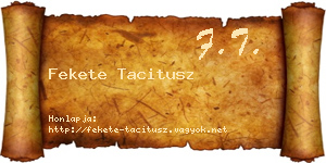 Fekete Tacitusz névjegykártya